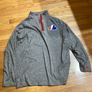 Montreal Expos quarter zip pull over sweater size XL